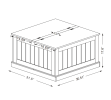COZY RUSTIC FARMHOUSE COFFEE TABLE | 31.5" SQUARE WOOD CENTERPIECE WITH LIFT TOP