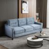 COZY BLUE-GREY LIVING ROOM SECTIONAL | LUXURY COMFORT SOFA