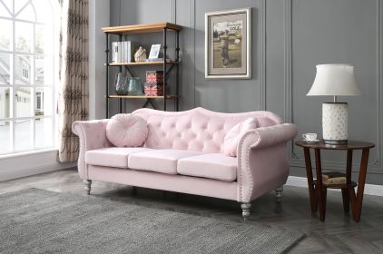 Glamorous Glory Furniture Hollywood Pink Sofa | Chic & Stylish Living Room Essential | Best Pink Couch