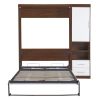 CAPTIVATING WHITE MURPHY BED | SPACE-SAVING WALL BED WITH CABINET