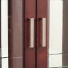 Curio Cabinet Lighted Curio Diapaly Cabinet with Adjustable Shelves and Mirrored Back Panel, Tempered Glass Doors (Cherry, 6 Tier)
