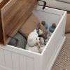 COZY RUSTIC FARMHOUSE COFFEE TABLE | 31.5" SQUARE WOOD CENTERPIECE WITH LIFT TOP