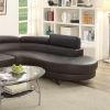 LUXURY ESPRESSO FAUX LEATHER SECTIONAL SOFA SET WITH FLIP-UP HEADREST – 2PC