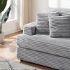 79" GRAY CORDUROY SOFA – STYLISH 3-SEATER COUCH WITH 4 PLUSH PILLOWS | MODERN LIVING ROOM COMFORT