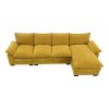 Stunning 118x55" Modern L-Shaped Chenille Cloud Sofa – Plush Double Seat Cushions & 5-Seat Upholstered Comfort for Your Living Room