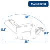 Blue Swivel and Rocker Power Recliner Chair with Lumbar and Neck Support Pillow, Heavy Duty Motion Mechanism with USB and Type-C Ports