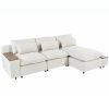 Vibrant U-Style L-Shaped Modular Sectional Sofa | Removable Cushions, 3 Pillows & Hidden Storage | Ideal for Living Rooms
