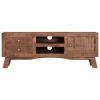 TV Cabinet 43.3"x11.8"x15.7" Rough Mango Wood - Grey