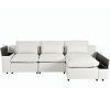 Vibrant U-Style L-Shaped Modular Sectional Sofa | Removable Cushions, 3 Pillows & Hidden Storage | Ideal for Living Rooms