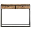 Console Table 39.4"x13.8"x29.5" Solid Mango Wood - Brown