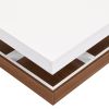 TRENDY 360° ROTATING WHITE SQUARE COFFEE TABLE – 2-TIER FARMHOUSE WOOD CENTERPIECE W/ DETACHABLE TRAYS & STORAGE