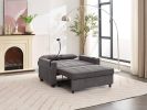 3-in-1 Futon Chair Bed with USB Ports | Convertible Armchair Sleeper | Wear-Resistant, Anti-Scratch Pull-Out Bed for Living Rooms