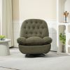 Vibrant Green 360° Swivel Recliner | Adjustable Chenille Glider with Black Metal Base