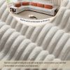 LUXURIOUS L-SHAPED MODULAR SECTIONAL SOFA WITH ARMRESTS & WOODEN FRAME - STYLISH CREAM BEIGE COMFORT
