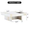 A modern and practical coffee table with imitation marble patterns, made of MDF material. The fusion of elegance and natural fashion 31.4"* 31.4"* 12