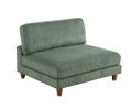 LUXE SAGE GREEN 6-PC MODULAR SECTIONAL | CORDUROY COUCH WITH OTTOMAN & CORNER WEDGE | CUSTOMIZABLE LIVING ROOM SOFA SET