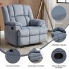 ULTIMATE BLUE COMFY SWIVEL ROCKER RECLINER CHAIR