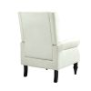 COOLMORE Wood Frame Armchair, Modern Accent Chair Lounge Chair with Sturdy Wood Legs for Living Room Bedroom(Beige)