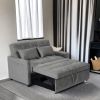 Versatile 3-in-1 Modern Sleeper Sofa Bed | Stylish Fabric Loveseat with Pull-Out Bed & Reclining Backrest - Compact Futon Couch for Any Space