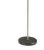 81"H BLACK ARCH WITH ADJUSTABLE BODY FLOOR LAMP 1PC