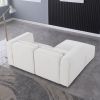 modular sofa BEIGE chenille fabric, simple and grand, the seat and back is very soft. this is also a KNOCK DOWN sofa