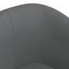 Tub Chair with Footstool Dark Gray Fabric