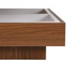 TRENDY 360° ROTATING WHITE SQUARE COFFEE TABLE – 2-TIER FARMHOUSE WOOD CENTERPIECE W/ DETACHABLE TRAYS & STORAGE