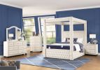 MONICA LUXURY CREAM WOOD QUEEN FOUR-POSTER BED | ELEVATE YOUR SPACE