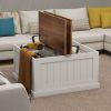 COZY RUSTIC FARMHOUSE COFFEE TABLE | 31.5" SQUARE WOOD CENTERPIECE WITH LIFT TOP
