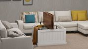 COZY RUSTIC FARMHOUSE COFFEE TABLE | 31.5" SQUARE WOOD CENTERPIECE WITH LIFT TOP
