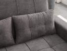 3-in-1 Futon Chair Bed with USB Ports | Convertible Armchair Sleeper | Wear-Resistant, Anti-Scratch Pull-Out Bed for Living Rooms