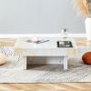 A modern and practical coffee table with imitation marble patterns, made of MDF material. The fusion of elegance and natural fashion 31.4"* 31.4"* 12