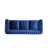 OPULENT 3-SEATER VELVET SOFA - NAVY BLUE  | LUXURIOUS COMFORT & TIMELESS ELEGANCE