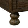 Solid Wood Rectangle Coffee Table for Living Room, 40-Inch Antique Coffee Table with 4 Drawers