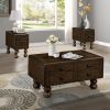 Solid Wood Rectangle Coffee Table for Living Room, 40-Inch Antique Coffee Table with 4 Drawers