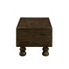 Solid Wood Rectangle Coffee Table for Living Room, 40-Inch Antique Coffee Table with 4 Drawers