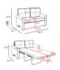 Stylish Pull-Out Sofa Bed with Woven Polyester Fabric & Solid Wood Fram
