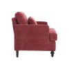 COOLMORE TUFTED MID-CENTURY WOOD FRAME ACCENT CHAIR | MODERN LOUNGE CHAIR FOR LIVING ROOM, BEDROOM, OFFICE | STUDDED CLUB CHAIR