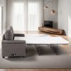 Stylish Pull-Out Sofa Bed with Woven Polyester Fabric & Solid Wood Fram