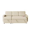 Ultimate 85.8" L-Shaped Pull Out Sleeper Sofa Bed | Convertible Couch with Storage Chaise, USB & T-Pyce Ports, Dual Storage Racks