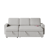 Ultimate 85.8" L-Shaped Pull Out Sleeper Sofa Bed | Convertible Couch with Storage Chaise, USB & T-Pyce Ports, Dual Storage Racks