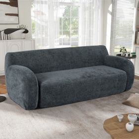 LUXURY 81.5'' CURVED UPHOLSTERED SOFA | MINIMALIST 3-SEATER FOR LIVING ROOM, BEDROOM & APARTMENTS (Color: as Pic)