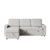 Ultimate 85.8" L-Shaped Pull Out Sleeper Sofa Bed | Convertible Couch with Storage Chaise, USB & T-Pyce Ports, Dual Storage Racks