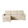 Ultimate 85.8" L-Shaped Pull Out Sleeper Sofa Bed | Convertible Couch with Storage Chaise, USB & T-Pyce Ports, Dual Storage Racks