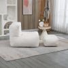 Ultra-Plush Memory Foam Bean Bag Chair with Ottoman | Cozy Modern Sofa for Adults & Kids