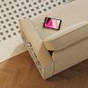 Ultimate 85.8" L-Shaped Pull Out Sleeper Sofa Bed | Convertible Couch with Storage Chaise, USB & T-Pyce Ports, Dual Storage Racks