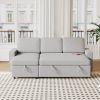 Ultimate 85.8" L-Shaped Pull Out Sleeper Sofa Bed | Convertible Couch with Storage Chaise, USB & T-Pyce Ports, Dual Storage Racks