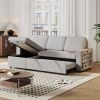 Ultimate 85.8" L-Shaped Pull Out Sleeper Sofa Bed | Convertible Couch with Storage Chaise, USB & T-Pyce Ports, Dual Storage Racks