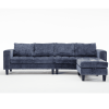 Ultimate 5-Seat Modular Sofa with Storage Ottoman | Convertible L-Shaped Sectional Couch | Reversible Chaise & Riveted Design