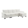 COZY LUXURY 5-SEAT L-SHAPED CLOUD SOFA | 118x55" MODERN CHENILLE UPHOLSTERED FURNITURE